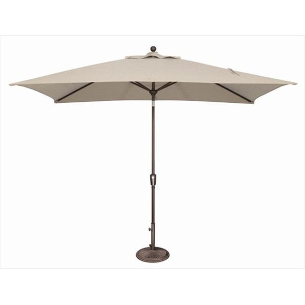 Simplyshade SimplyShade 6 x 10 ft. Rectangle Push Button Tilt Market Umbrella Antique Beige SSUM92-6X10RT00-A5422 - main